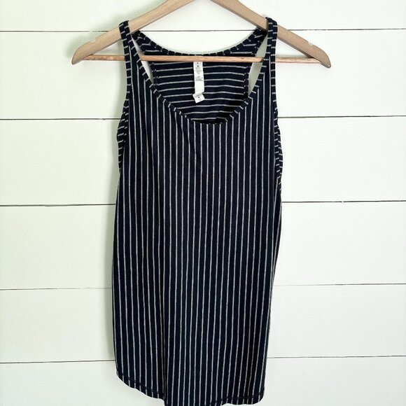 Lululemon blue and white pinstriped tank - Picture 1 of 8